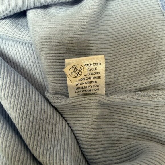 Splash Womens Y2K Blue Lace Trim Ribbed Tank Top Size XL Flirty Coquette Stretch - Picture 6 of 8